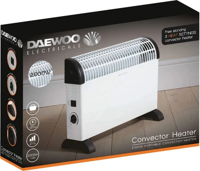 بخاری برقی کانوکتور Daewoo اورجینال مدلHEA1146 توان 2000 وات همراه با گارانتی